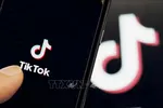 Biểu tượng ứng dụng TikTok trên màn hình điện thoại di động. Ảnh: Kyodo/TTXVN