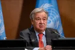 Tổng thư ký Liên hợp quốc Antonio Guterres phát biểu tại trụ sở LHQ ở New York, Mỹ. Ảnh: THX/TTXVN