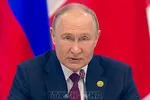 Tổng thống Nga Vladimir Putin phát biểu tại một hội nghị ở Kazan. Ảnh: ANI/TTXVN