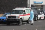 Xe cứu thương sơ tán những hành khách bị nghi mắc virus Hanta trên tàu du lịch MV Hondius đang neo ngoài khơi thủ đô Praia, Cabo Verde ngày 6-5. Ảnh: THX/TTXVN