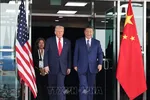 Chủ tịch Trung Quốc Tập Cận Bình và Tổng thống Mỹ Donald Trump trong cuộc gặp tại Busan, Hàn Quốc ngày 30-10-2025. Ảnh tư liệu: THX/TTXVN