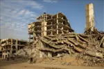 Những tòa nhà bị phá hủy do xung đột tại Dải Gaza. Ảnh: THX/TTXVN