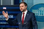 Phó Tổng thống Mỹ JD Vance tại cuộc họp báo ở Nhà Trắng, Washington, D.C. Ảnh: THX/TTXVN