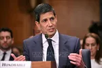 Ông Kevin Warsh, người được Tổng thống Donald Trump đề cử làm Chủ tịch Fed, trong phiên điều trần tại Ủy ban Ngân hàng Thượng viện, ngày 21-4. Ảnh: The Straits Times/TTXVN.