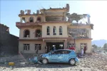 Tòa nhà bị phá hủy sau các cuộc không kích của Pakistan nhằm vào tỉnh Paktia, Afghanistan ngày 29-6. Ảnh: THX/TTXVN