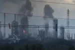 Nhà máy lọc dầu Omsk của Liên bang Nga. Ảnh: Bộ Tổng tham mưu Các lực lượng vũ trang Ukraine