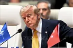 Tổng thống Mỹ Donald Trump phát biểu tại cuộc họp Hội đồng Bắc Đại Tây Dương trong khuôn khổ Hội nghị thượng đỉnh NATO lần thứ 36 ở Ankara, Thổ Nhĩ Kỳ, ngày 8/7/2026. Ảnh: AA/TTXVN