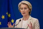 Ảnh minh họa Chủ tịch Ủy ban châu Âu Ursula von der Leyen: AI