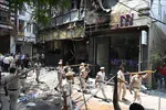 Lực lượng chức năng điều tra tại hiện trường vụ cháy khách sạn ở thủ đô New Delhi, Ấn Độ ngày 3-6-2026. Ảnh tư liệu, minh họa: THX/TTXVN