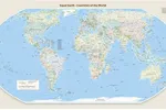 Bản đồ thế giới theo phép chiếu mới. Ảnh: equal-earth.com