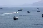 Eo biển Hormuz, gần thị trấn Khasab, miền Bắc Oman. (Ảnh: THX/TTXVN)