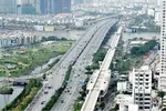 Tuyến metro số 1 đoạn qua sông Sài Gòn. Ảnh: THÀNH TRÍ