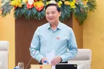 Phó Chủ tịch Quốc hội Nguyễn Khắc Định tổng kết nội dung thảo luận. Ảnh: CỔNG THÔNG TIN ĐIỆN TỬ QUỐC HỘI