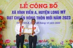 Lễ công bố xã Vĩnh Viễn A đạt chuẩn Nông thôn mới.