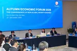 Phó Thủ tướng Nguyễn Văn Thắng làm việc với đại diện các thành viên Trung tâm Tài chính quốc tế Việt Nam, chiều 28-10. Ảnh: HÙNG - TRIỀU