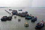 Tàu thuyền của ngư dân neo đậu tại khu neo đậu Phú Thuận, huyện Phú Vang, Thừa Thiên-Huế. (Ảnh minh họa: Hồ Cầu/TTXVN)
