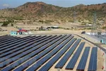 Dự án Nhà máy điện Mặt Trời Solar Farm Nhơn Hải-Ninh Thuận chính thức được đưa vào vận hành thương mại. (Ảnh: Công Thử/TTXVN)