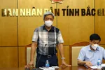 Thứ trưởng Bộ Y tế Nguyễn Trường Sơn và Thường trực Tỉnh ủy Bắc Giang làm việc với BCĐ phòng, chống dịch COVID- 19 của tỉnh. (ảnh: Đức Duy)