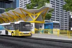 Phối cảnh xe buýt nhanh BRT - Ảnh: T.L.