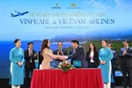 Vietnam Airlines và Vinpearl ký kết hợp tác chiến lược phát triển hàng không-du lịch an toàn. 