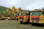 Công trình Nhà máy Nhiệt điện Quảng Trạch 1 vẫn gặp khó khăn về giải phóng mặt bằng. (Ảnh: Đức Thọ/TTXVN)