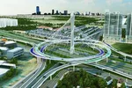 Phối cảnh nút giao trên đường Vành đai 4 - Vùng Thủ đô. (Ảnh: QĐND)