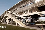 Phối cảnh một góc cầu bộ hành nhà ga trên cao metro Bến Thành-Suối Tiên. (Ảnh: TTXVN phát)