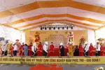 Các đại biểu thực hiện nghi lễ khởi công dự án
