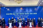Phát động chương trình “Khuyến mại tập trung quốc gia 2025 - Vietnam Grand Sale 2025”. (Ảnh: Vietnam+)