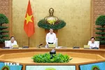 Thủ tướng Lê Minh Hưng chủ trì phiên họp Chính phủ thường kỳ tháng 5 năm 2026. (Ảnh: TTXVN) 