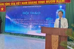 Chủ tịch UBND xã Củ Chi Phạm Kiều Hưng phát biểu khai mạc hội thảo