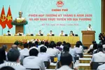 Phiên họp Chính phủ thường kỳ tháng 6 và Hội nghị trực tuyến Chính phủ với địa phương. (Ảnh: Dương Giang/TTXVN)