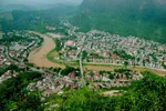 Thành phố Hà Giang nhìn từ trên cao