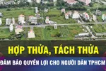 18 GIỜ NGÀY 19-3: Hợp thửa, tách thửa tại TPHCM vướng 'lối đi'