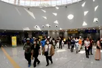 Tầng hầm ga Bến Thành của tuyến metro số 1. ẢNH: HOÀNG HÙNG