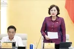 Phó Chủ tịch Quốc hội Nguyễn Thị Hồng điều hành thảo luận. Ảnh: CỔNG THÔNG TIN ĐIỆN TỬ QUỐC HỘI