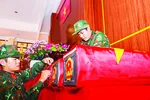 Các bộ hài cốt liệt sĩ vừa được phát hiện đang quàn tại Nhà Tưởng niệm Anh hùng liệt sĩ Công viên Lê Thị Riêng. ẢNH: MẠNH THẮNG