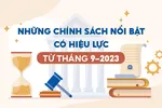 Những chính sách nổi bật có hiệu lực từ ngày 1-9