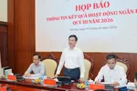 Phó Thống đốc Phạm Thanh Hà phát biểu tại buổi họp báo. Ảnh: Lưu Thủy