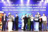 Tập đoàn MISA và UBND xã Đông Thạnh thực hiện nghi thức kích hoạt hệ thống Robot AI vào quy trình vận hành hành chính công.