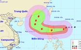 “玉兔”超強颱風的移動方向。(圖源:國家水文氣象預報中心)