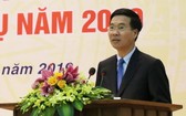 中央宣教部長武文賞在會議上發表講話。(圖源:秋姮)