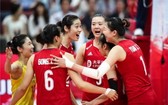 中國女排依然高居第一位。