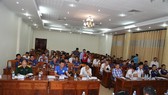 Toàn cảnh buổi họp công bố và bốc thăm xếp lịch thi đấu. Ảnh: Anh Trần
