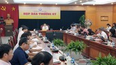 Thứ trưởng Bộ Khoa học và Công nghệ Bùi Thế Duy chủ trì cuộc họp báo. Ảnh: T.B.