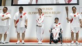 東京奧運會火炬手服裝樣式公佈。(圖源:共同社)