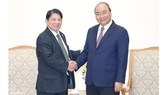Thủ tướng Nguyễn Xuân Phúc và Bộ trưởng Ngoại giao Nicaragua Denis Ronaldo Moncada Colindre - Ảnh: VGP/Quang Hiếu