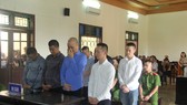 Các bị cáo tại phiên tòa