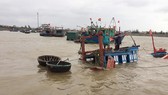 Hiện trường tàu cá bị chìm
