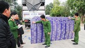 Số thuốc lá bị công an thu giữ. Ảnh Công an Hà Tĩnh cung cấp